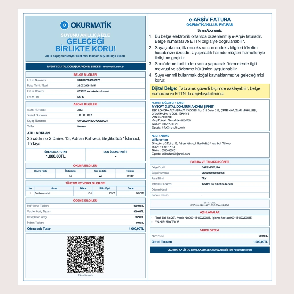 Otomatik Fatura Oluşturma